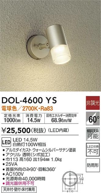 DAIKO(大光電機) スポットライト 激安販売 照明のブライト ～ 商品一覧 