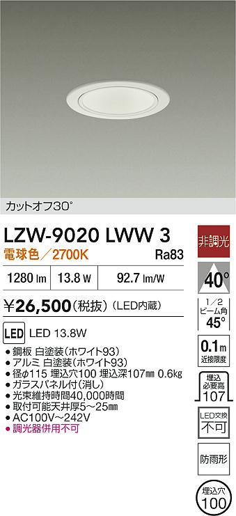 LZW-9020LWW3