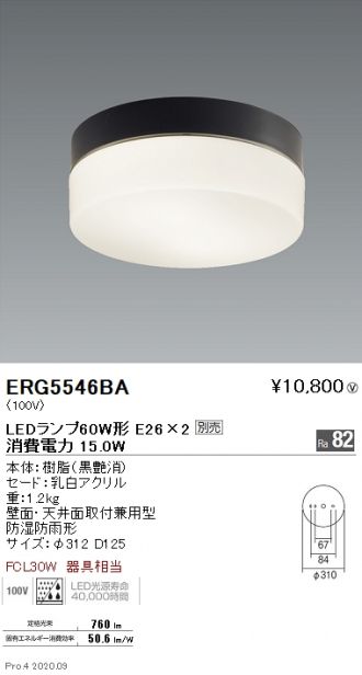 本物 ENDO 遠藤照明 ERB6192W_RAD540NA×1 防湿防雨形LEDブラケット