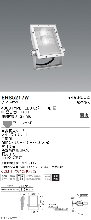 軽量コンパクトスポットライト（看板灯）