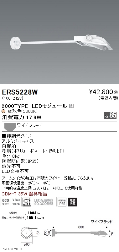 軽量コンパクトスポットライト（看板灯）