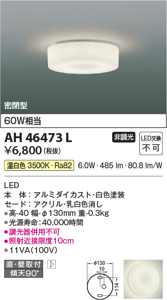 AU46394L コイズミ ポーチライト LED（電球色） - 2