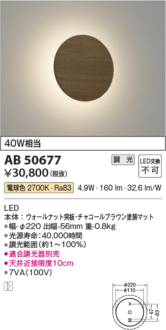 AB50677(コイズミ照明) 商品詳細 ～ 照明器具・換気扇他、電設資材販売のブライト