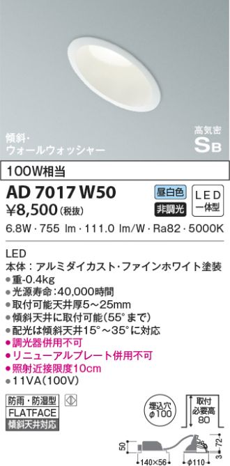 AD7017W50