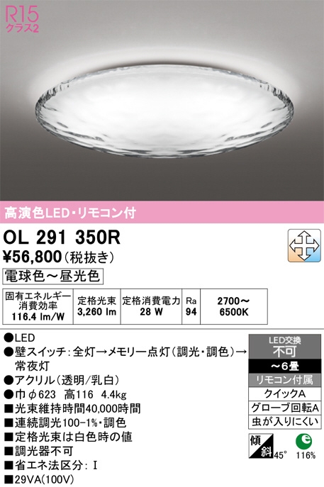 【最後の１個】LED天井照明　オーデリック　OL291414BR　リモコン付き OL291414BR(オーデリック) 商品詳細 ～ 照明器具・換気扇他