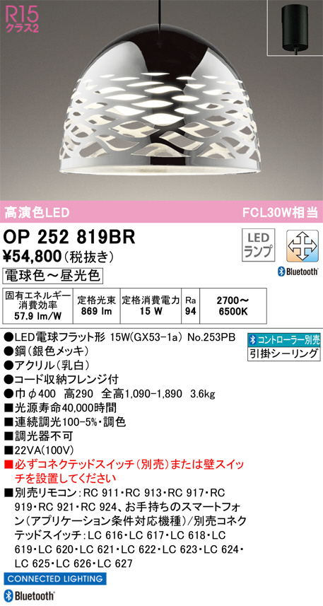 OP252819BR(オーデリック)ペンダント