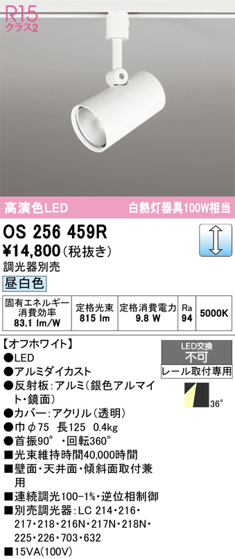 【新品】【残り10個】4個セットダクトレール用スポットライト OS256463R Amazon.co.jp: オーデリック 配線ダクトレール用 LEDスポット