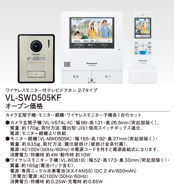 税込?送料無料】 カタヤマートパナソニック テレビドアホン 電源コード